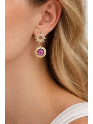 Feyz Tasarım Feyz Celestial Ruby Küpe