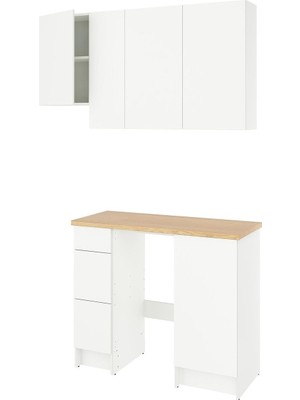 IKEA Beyaz Şık Mutfak Dolabı 220X61X220 cm