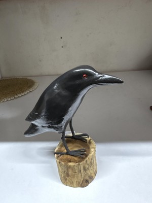 Miamantra Ahşap Karga Biblo 20 cm