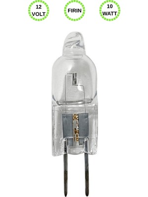 Avarson (1 Adet) Ledvance 12VOLT 10W SARI Işık G4 Duylu (Iğne Bacak) Fırın Ampulü