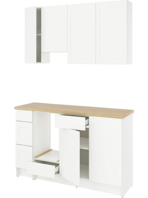 IKEA Beyaz Fonksiyonel Mutfak Dolabı 220X61X220 cm