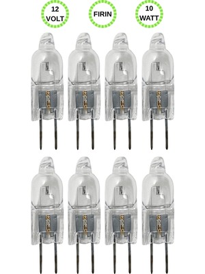 Avarson (8 Adet) Ledvance 12VOLT 10W SARI Işık G4 Duylu (Iğne Bacak) Fırın Ampulü