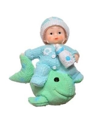 Eco Lounge Decotown Hediyelik Sevimli Mavi Bebek Biblo Polyester Süs Eşyası