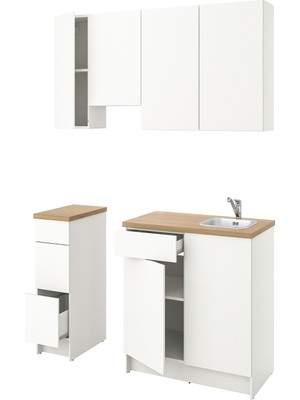 IKEA Beyaz Dayanıklı Mutfak Dolabı 220X61X220 cm