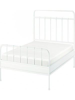 IKEA Beyaz Dayanıklı Çift Kişilik Karyola 160X200 cm