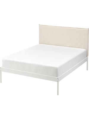 IKEA Beyaz Modern Çift Kişilik Karyola 140X200 cm