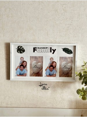 Frame Mosaic Aile Resim Çerçevesi – Family Fotoğraf Çerçevesi, Dekoratif Aile Anı Çerçevesi