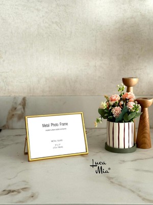 Auren Metal Masaüstü Resim Çerçevesi (13X18 Cm) Gold – Çerçeve, Modern Altın Renk Tasarım
