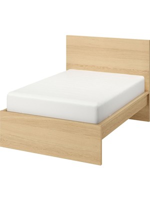 IKEA Meşe Dayanıklı Çift Kişilik Karyola 160X200 cm