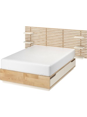 IKEA Huş Dayanıklı Çift Kişilik Karyola 140X200 cm