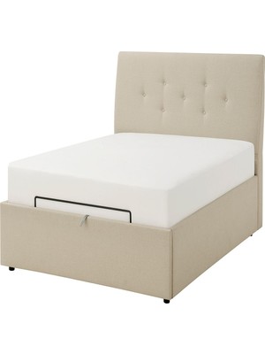 IKEA Bej Şık Çift Kişilik Karyola 160X200 cm