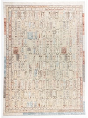 Apex Halı Ambiance 2921 Bej Klasik Desenli Salon Halısı Toz Yapmaz Robot Uyumlu