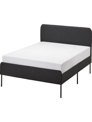 IKEA Gri Şık Çift Kişilik Karyola 160X200 cm