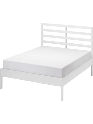 IKEA Beyaz Kullanışlı Çift Kişilik Karyola 140X200 cm