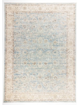 Apex Halı Ambiance 2941 Mavi Klasik Desenli Salon Halısı Toz Yapmaz Robot Uyumlu