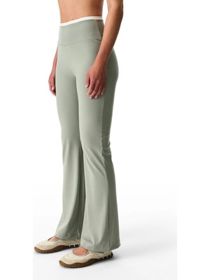 Penti Gri Kontrast Biyeli Yüksek Bel İspanyol Paça (Flare) Pantolon