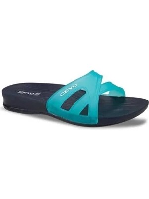 Ceyo 9942 5ı Turkuaz Ortopedik Kadın Terlik