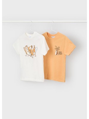 Mayoral Erkek Çocuk 2'li T-Shirt Set Sarı - 03063