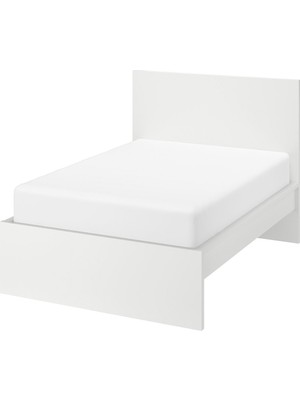 IKEA Beyaz Şık Çift Kişilik Karyola 160X200 cm