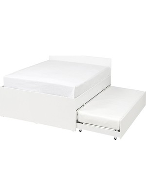 IKEA Beyaz Fonksiyonel Çift Kişilik Karyola 140X200 cm