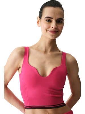 Penti Pembe Seamless Dikişsiz Kalp Yaka Çıkarılabilir Pedli Spor Sütyeni