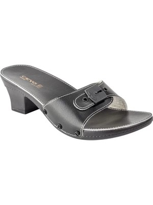 Ceyo 6800I Minelli Topuklu Siyah Ortopedik Kadın Terlik