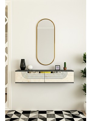 Feyza Design Yüksekliği 26 Cm, 120 cm Genişlik Çok Renkli Dresuar