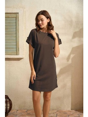 Hobilinka Günlük Kısa Kol Bisiklet Yaka Cotton Düz Yazlık Kısa Pijama Takımı