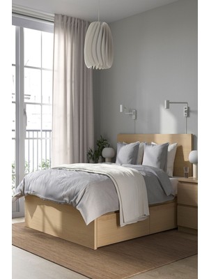 IKEA Meşe Kullanışlı Çift Kişilik Karyola 140X200 cm