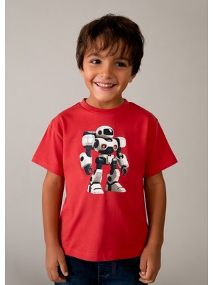 Mayoral Erkek Çocuk 2'li T-Shirt Takım Kırmızı-Lacivert - 03063
