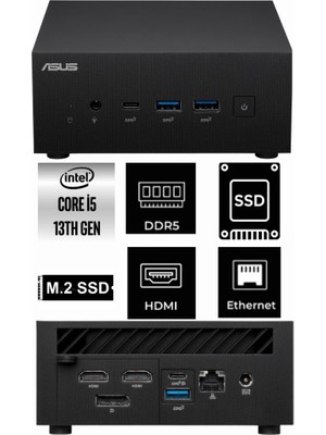 Asus Expertcenter Intel Core I5-13500H PN64-K345 32GB 1tb M.2 + 2tb  SSD UHD Graphics W11PRO Mini Masaüstü Pc
