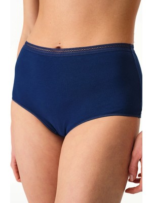 Penti Lacivert Easy Pamuklu Trim Yüksek Bel Slip Külot