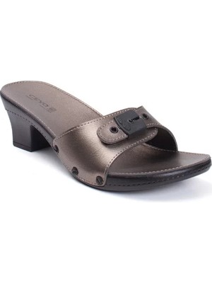 Ceyo 6800I Minelli Topuklu Platin Ortopedik Kadın Terlik