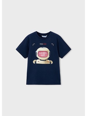 Mayoral Erkek Çocuk Robot T-Shirt Lacivert - 03065
