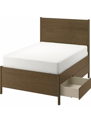 IKEA Kahverengi Dayanıklı Çift Kişilik Karyola 160X200 cm