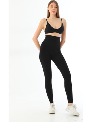 Emay Siyah Mı 3904 Göğüs Altı Yüksek Bel Toparlayıcı Tayt