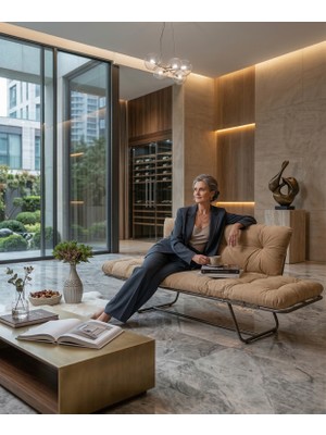 AVYNA Solvare™ Comfort Ikili Kanepe | Mekanizmalı Yatak Sistemli Ikili Koltuk - Premium Kumaş - Krem