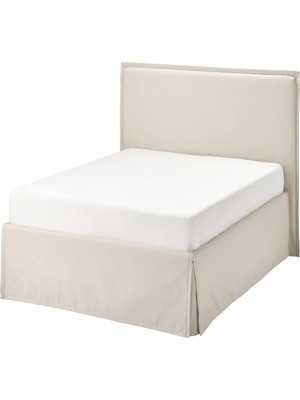IKEA Bej Dayanıklı Çift Kişilik Karyola 140X200 cm
