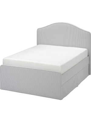 IKEA Gri Dayanıklı Çift Kişilik Karyola 160X200 cm