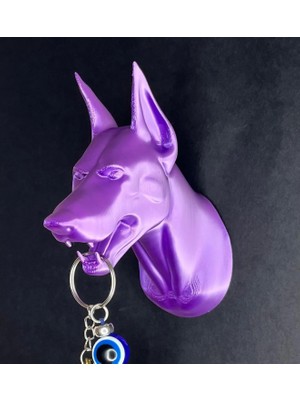 Doberman Anahtarlık Askısı – Duvar Tipi Dekoratif Anahtar Tutucu, Köpek Figürlü