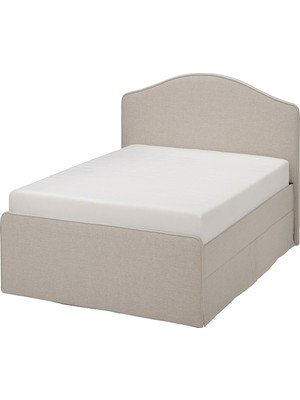 IKEA Bej Fonksiyonel Çift Kişilik Karyola 140X200 cm