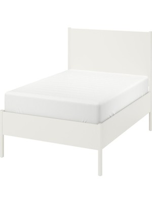 IKEA Beyaz Kullanışlı Çift Kişilik Karyola 160X200 cm