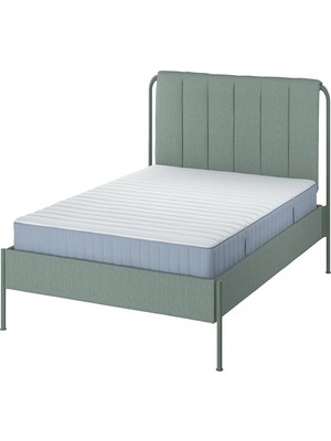 IKEA Gri Fonksiyonel Çift Kişilik Karyola 140X200 cm