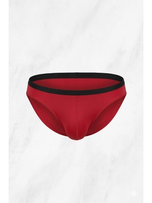 Doreanse Erkek Kırmızı Polyamid Ince Bel Bantlı Külot Slip 1395