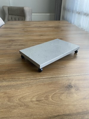 Nexa Doğaltaş Ayaklı Mermer Sunumluk ve Yağdanlık Altlığı – 25X15 cm Dikdörtgen Mermer Tepsi