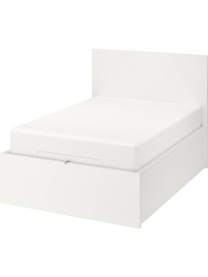 IKEA Beyaz Dayanıklı Çift Kişilik Karyola 160X200 cm