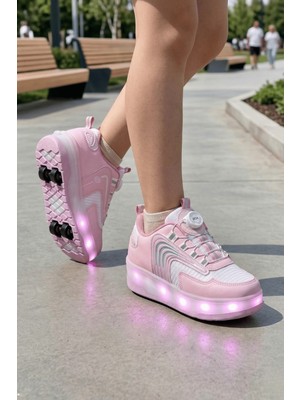 Muggo Flow Çocuk Işıklı Patenli Tekerlekli Sneaker Spor Ayakkabı