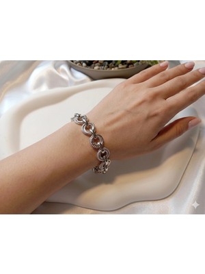 Xuping Jewelry Xuping Rodyum Kaplama Dokulu Halka Model Kadın Bileklik (19-23 Cm) - Euro Aksesuar