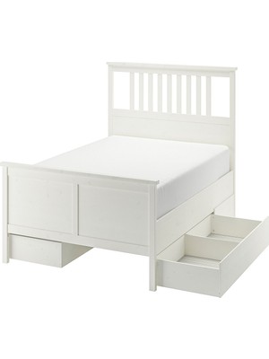 IKEA Beyaz Kullanışlı Çift Kişilik Karyola 180X200 cm