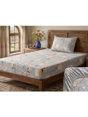 Uykulife Aşk Desen Tek Kişilik Lastikli Çarşaf Seti